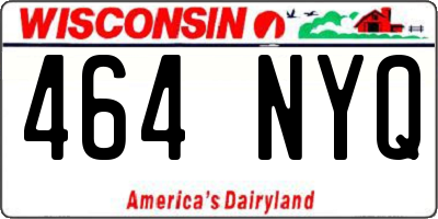 WI license plate 464NYQ