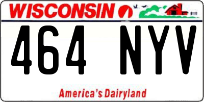 WI license plate 464NYV