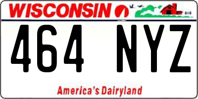 WI license plate 464NYZ