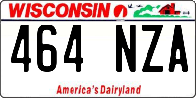 WI license plate 464NZA