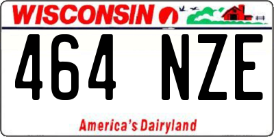 WI license plate 464NZE