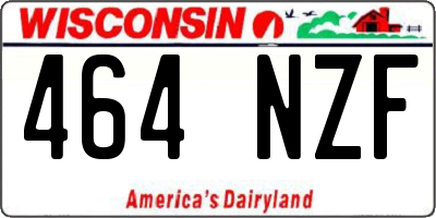 WI license plate 464NZF