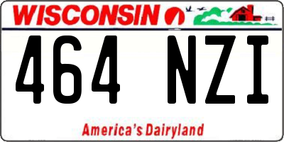 WI license plate 464NZI