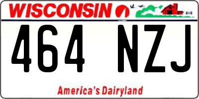 WI license plate 464NZJ