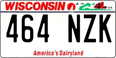 WI license plate 464NZK