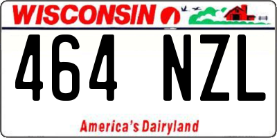 WI license plate 464NZL