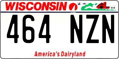 WI license plate 464NZN