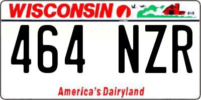 WI license plate 464NZR