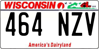 WI license plate 464NZV