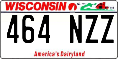 WI license plate 464NZZ