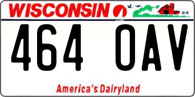 WI license plate 464OAV