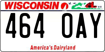 WI license plate 464OAY