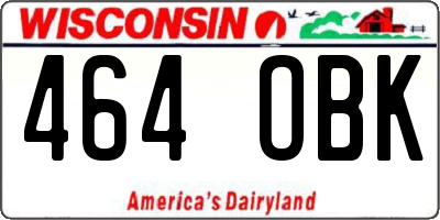 WI license plate 464OBK