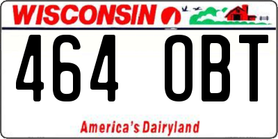 WI license plate 464OBT