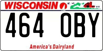 WI license plate 464OBY