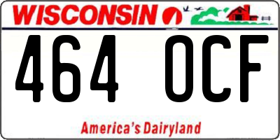 WI license plate 464OCF