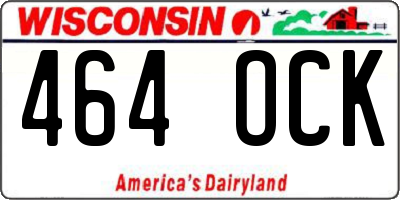WI license plate 464OCK