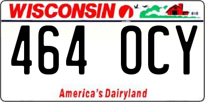 WI license plate 464OCY