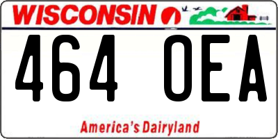 WI license plate 464OEA