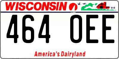 WI license plate 464OEE