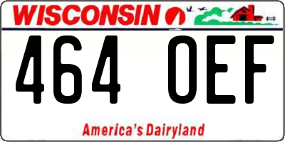 WI license plate 464OEF