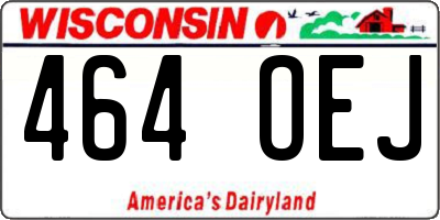 WI license plate 464OEJ