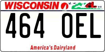WI license plate 464OEL