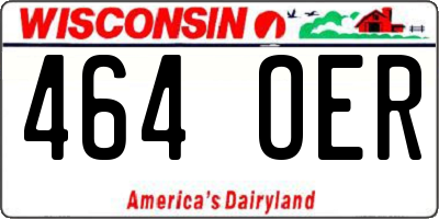 WI license plate 464OER