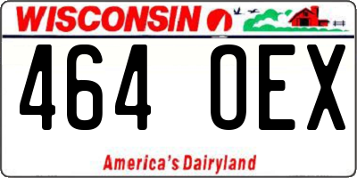 WI license plate 464OEX