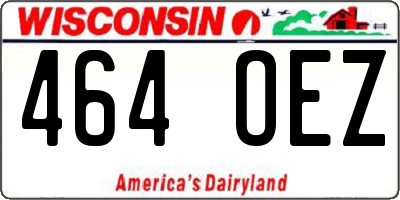 WI license plate 464OEZ