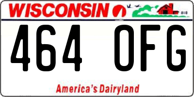 WI license plate 464OFG