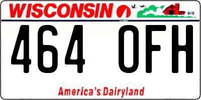 WI license plate 464OFH