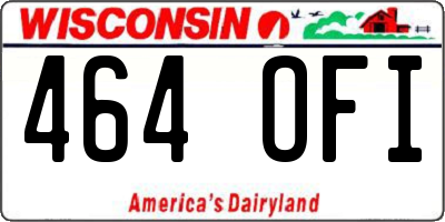 WI license plate 464OFI