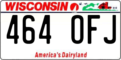 WI license plate 464OFJ
