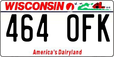 WI license plate 464OFK
