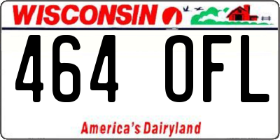 WI license plate 464OFL