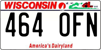 WI license plate 464OFN