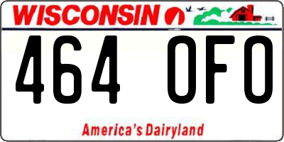 WI license plate 464OFO