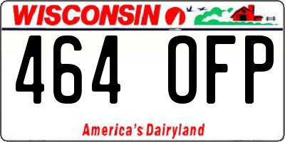 WI license plate 464OFP