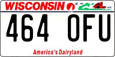 WI license plate 464OFU