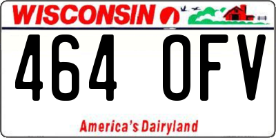 WI license plate 464OFV