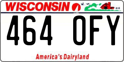 WI license plate 464OFY