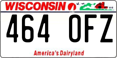 WI license plate 464OFZ