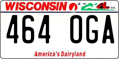 WI license plate 464OGA