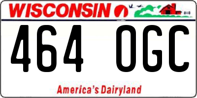 WI license plate 464OGC