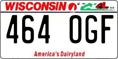 WI license plate 464OGF