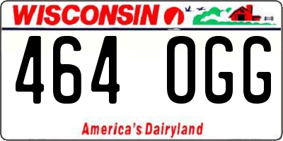 WI license plate 464OGG