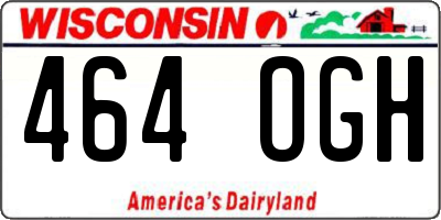 WI license plate 464OGH
