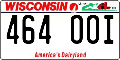 WI license plate 464OOI