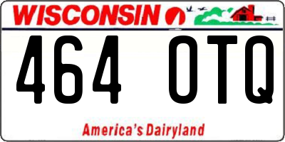 WI license plate 464OTQ